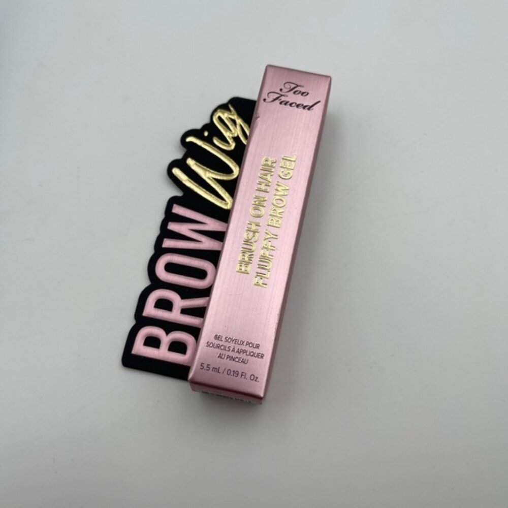 NEW TOO FACED - TAUPE Brow Wig Brush On Hair Fluffy Brow Gel FullSize .19oz